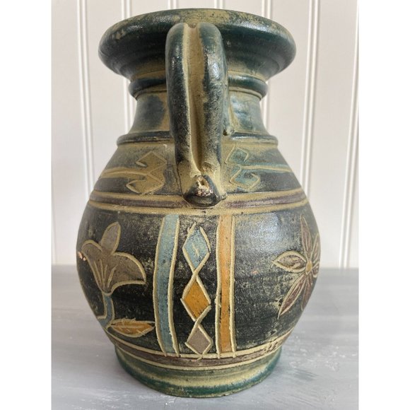 Earthenware Jug From River Junction Pottery Works Rustic Handmade Pottery - Picture 4 of 9